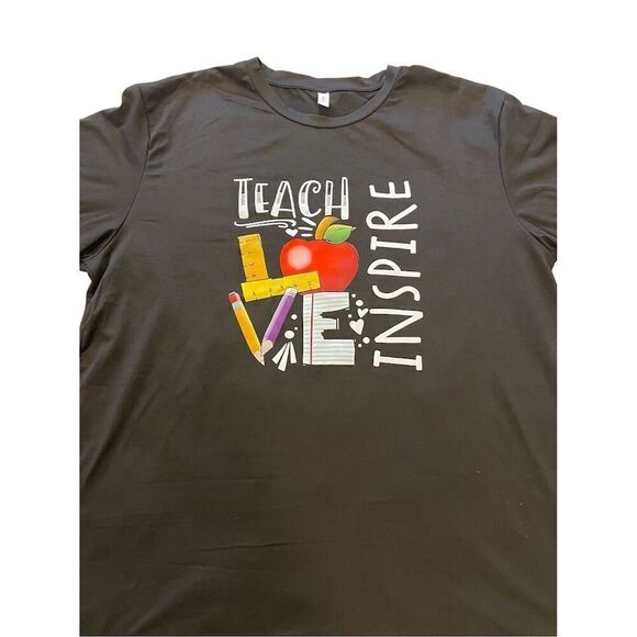 Teach Love Inspire Women's Graphic Tee Multicolor Short Sleeve L - Picture 8 of 13